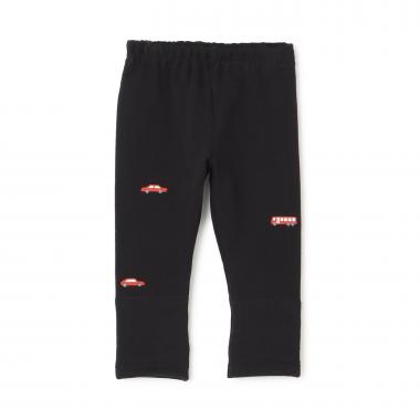 車刺シュウ ストレッチ裏毛裏起毛レギパン