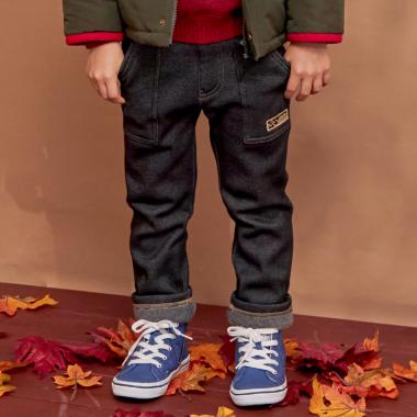 デニムニット裏シャギーパンツ