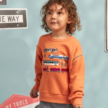 電車アップリケ トレーナー