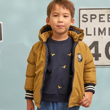 レアテック中綿ジャケット (袖口ラインリブ)