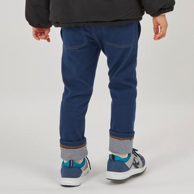 デニム風ニットツイルパンツ