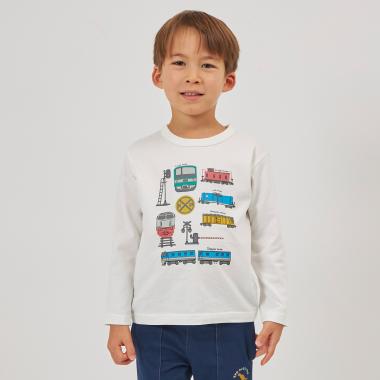 電車長袖Tシャツ
