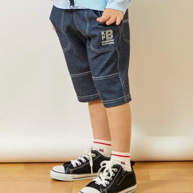 ドライメッシュ デニムプリント ハーフパンツ