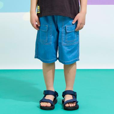 【冷感デニム】 ハーフパンツ