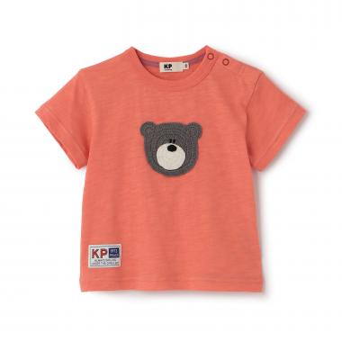 くま編みモチーフ 半袖Tシャツ