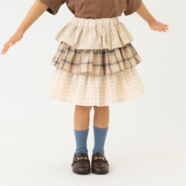 ペプラムフリルインパン付きスカート