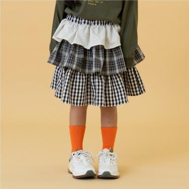 ペプラムフリルインパン付きスカート