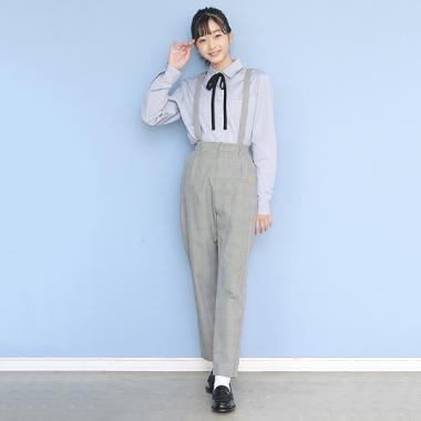 ＊肩紐付きテーパードパンツ
