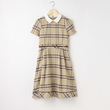 ＊白衿半袖ワンピース