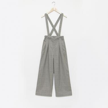 ＊肩紐付きタックワイドパンツ