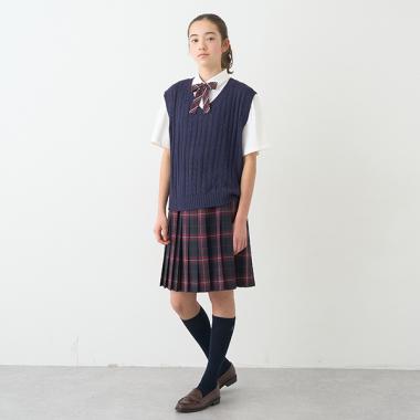 *TWプリーツチェックスカート