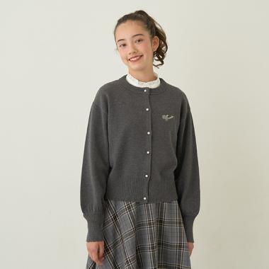 *パフスリーブニットカーディガン