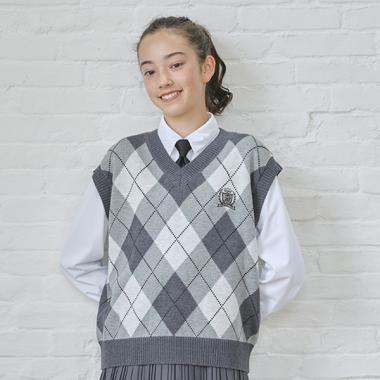 *アーガイルニットベスト