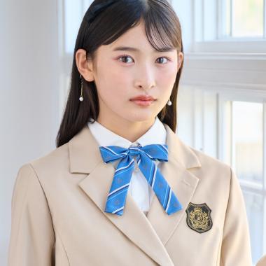 【卒服】ストライプスクールリボン