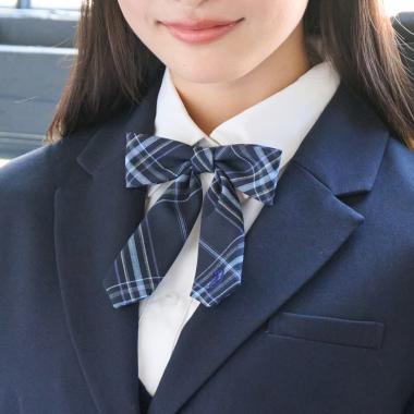 【卒服】チェックリボンタイ