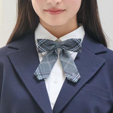 【卒服】チェックリボンタイ