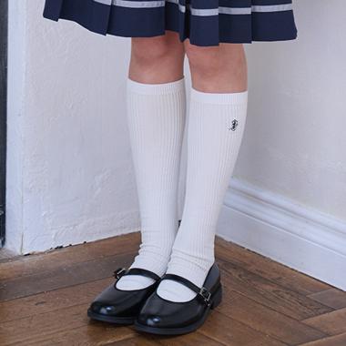 【卒服】細リブハイソックス