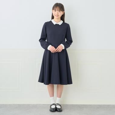 【予約商品】【卒服】ウール白襟ワンピース