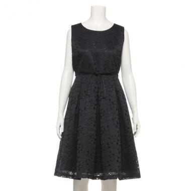 レース切り替えノースリーブワンピース