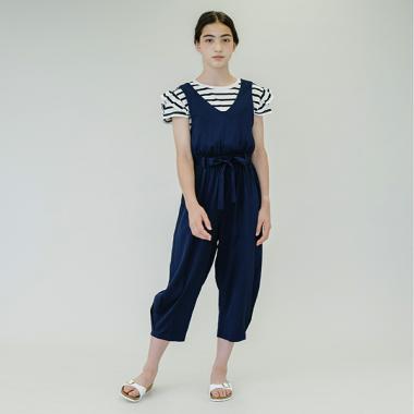 【AMI】 後ろカシュクールコンビネゾン