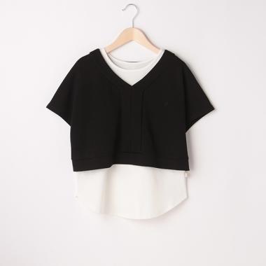 【AMI】ショート丈半袖トップス×タンクトップセット