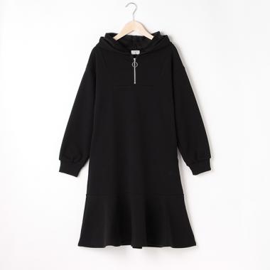 【AMI】裏ボアハーフZIPパーカワンピース