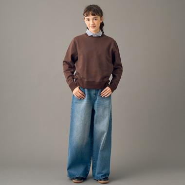 【AMI】パールフックデニムワイドパンツ