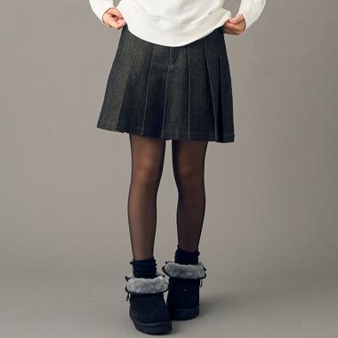 【AMI】刺しゅう入りラメデニムスカパン