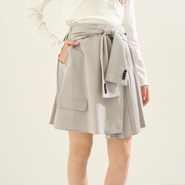 【AMI】腰巻プリーツスカパン