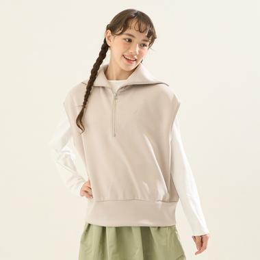 【AMI】セーラーハーフジップダンポールベスト×ロンT