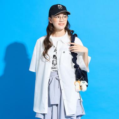 【大好評により新色追加】【AMI】5分袖ビッグシャツ×コンパクトTシャツ