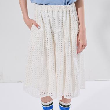 【AMI】アイレットレースティアードスカート