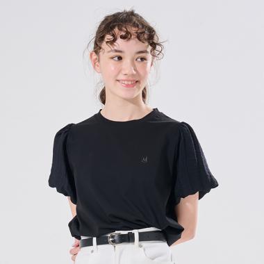 【AMI】【接触冷感】バルーンスリーブTシャツ