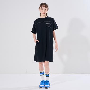 【AMI】ステッチデザインTワンピース