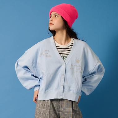 【AMI】らくがき刺しゅうウラケカーディガン