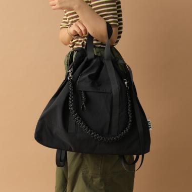 【キャセリーニ】ナイロン3WAYスクエアトート