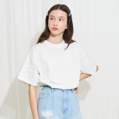 【AMI】ロープ刺しゅうTシャツ