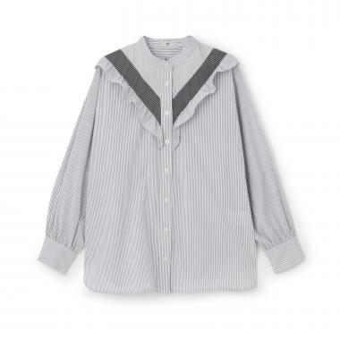 【AMI】クレイジースタンドカラーブラウス