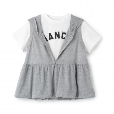 【AMI】【接触冷感】バルーンパーカ×Tシャツセット