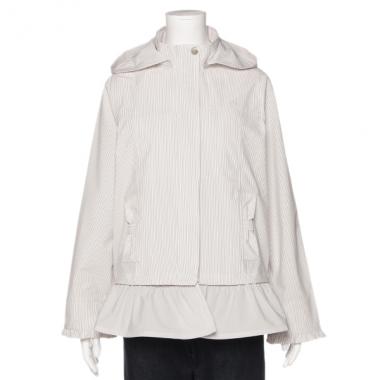 【トドラーサイズ向け】フリルつきピンストライプライトブルゾン