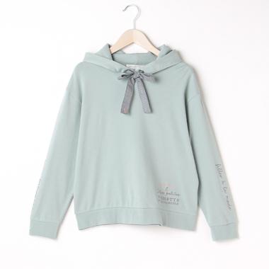 フードリボンTEEパーカ