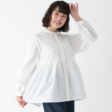 ピンタックチュニックブラウス