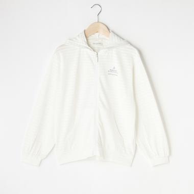 シアーボーダージップパーカ