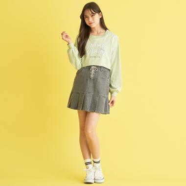 プリーツ切替スカパン