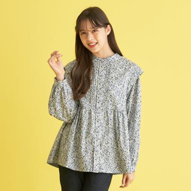 【リバティプリント】チュニックブラウス
