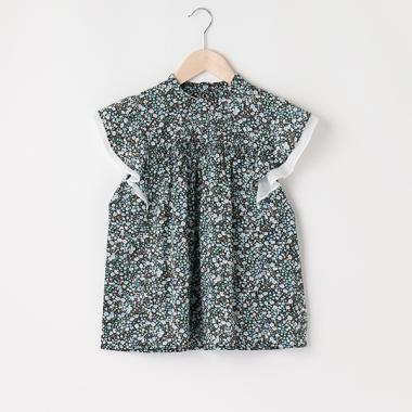 【リバティファブリック】フリルブラウス