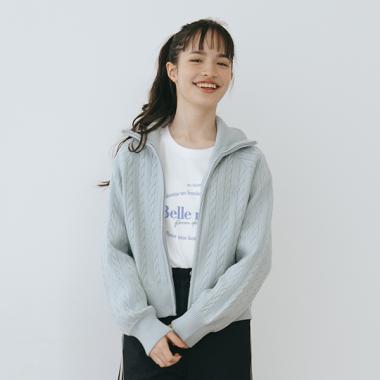 ダブルZIPニットカーディガン