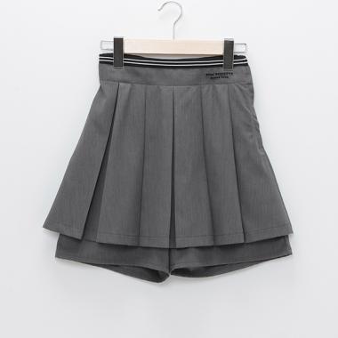 レイヤードプリーツスカパン