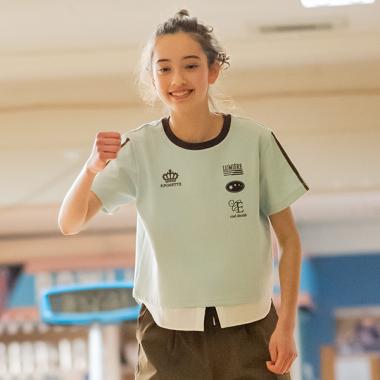 ヘムシャツレイヤードライクTシャツ