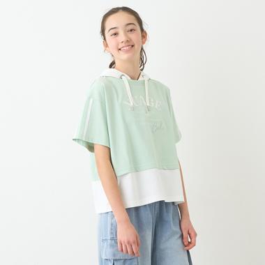 2WAYフェイクレイヤードパーカ